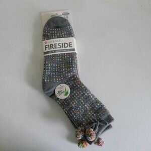 NWT Sofsole fireside cozy lodge socks gray multi chevron women's shoe size 5-10